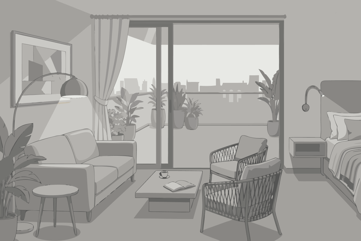 Family Room with Terrace